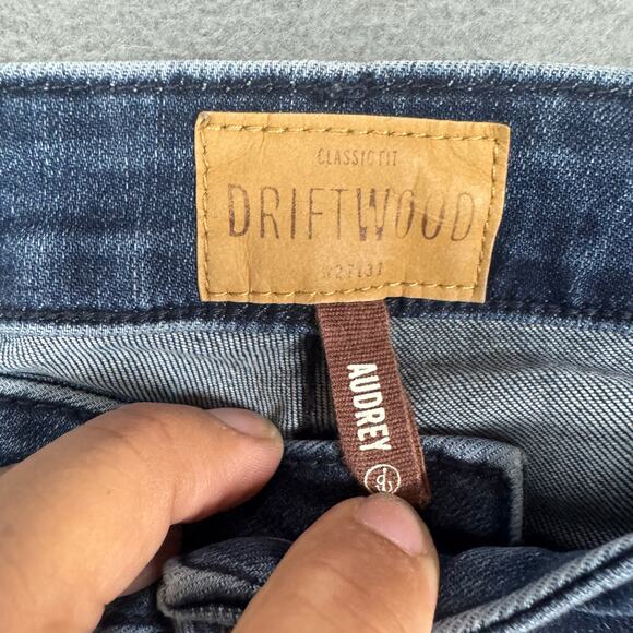 Driftwood Audrey Jeans Womens Size‎ 27 Medium Wash Mid Rise Blue Denim Whisker - Picture 2 of 9
